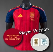 2026 World Cup final Spain Home Player version Soccer Jersey
